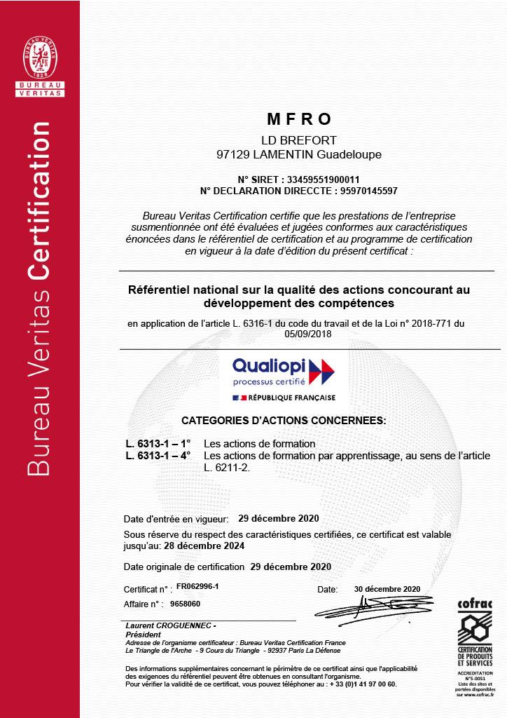 Certificat qualiopi 2024